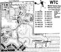 Map of WORLD TENNIS CLUB.
CLICK on picture to enlarge. Later CLOSE (x) large picture.